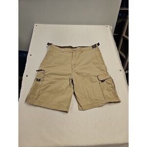 Old Navy Mens  Belted Trek Cargo Shorts Cotton-Nylon Khaki Brown 44